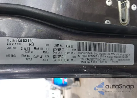 2019 Jeep Compass Latitude 4X4 from USA, damaged, VIN 3C4NJDBB0KT742445